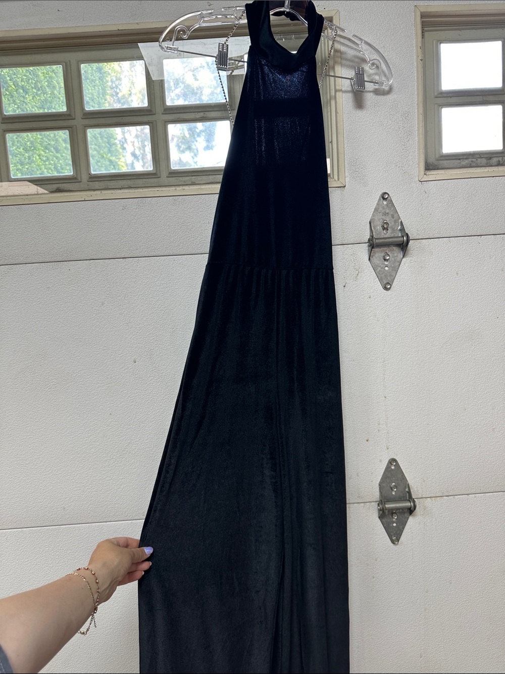 PrettyLittleThing Black Sleeveless Halter Maxi Jumpsuit